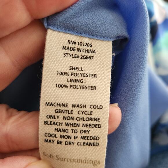 Soft Surroundings NWT Women's Ashlyn Maxi Dress Purple Floral Size Medium - Picture 9 of 9